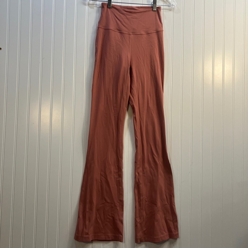 Lululemon Groove Super High-Rise Flared Pant Nulu Terracotta Ancient Copper SZ 4
